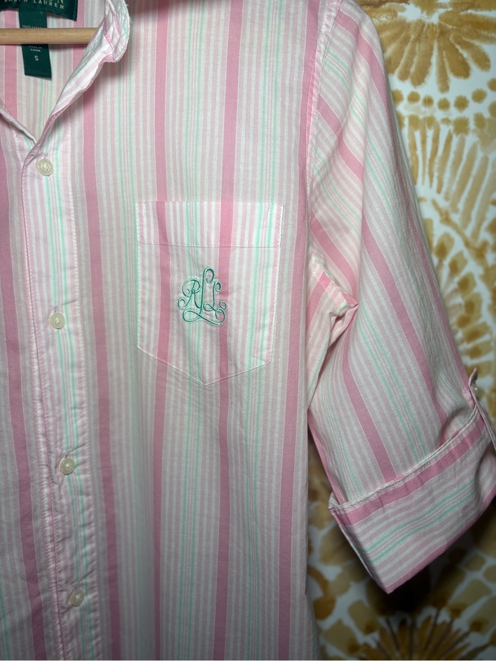 Lauren Ralph Lauren Pink Stripe Button Down Shirt Dress | Coastal Preppy Tunic - Picture 7 of 9